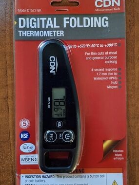 CDN Black Folding Digital Thermometer - DT572-BK